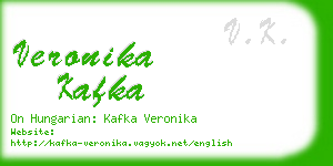 veronika kafka business card